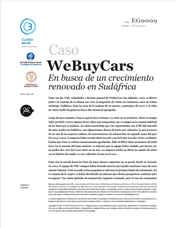 Webuycars EGADE case